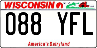 WI license plate 088YFL