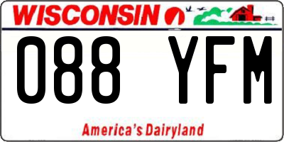 WI license plate 088YFM