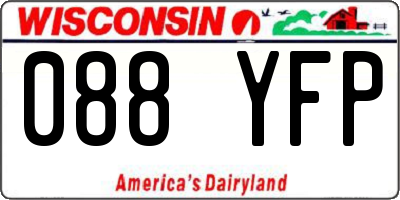 WI license plate 088YFP