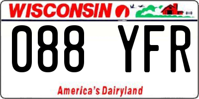 WI license plate 088YFR