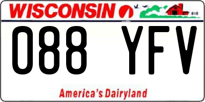 WI license plate 088YFV
