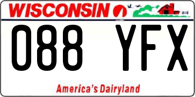WI license plate 088YFX