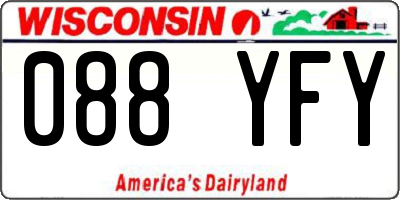WI license plate 088YFY