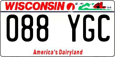 WI license plate 088YGC