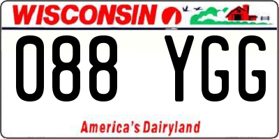 WI license plate 088YGG