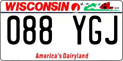 WI license plate 088YGJ