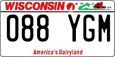 WI license plate 088YGM