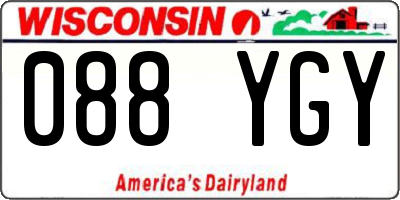 WI license plate 088YGY