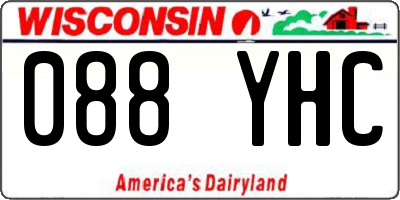 WI license plate 088YHC