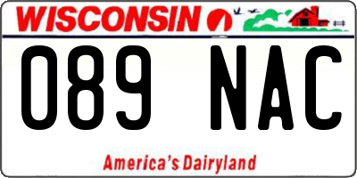 WI license plate 089NAC