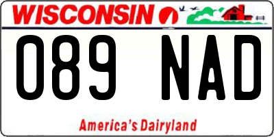 WI license plate 089NAD