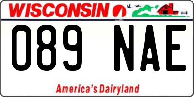 WI license plate 089NAE