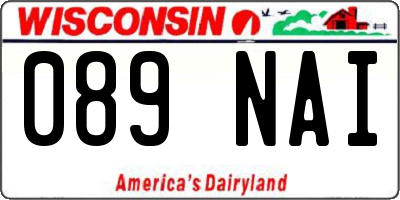 WI license plate 089NAI