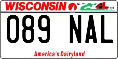 WI license plate 089NAL