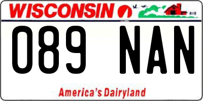 WI license plate 089NAN