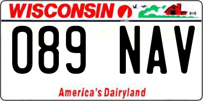 WI license plate 089NAV