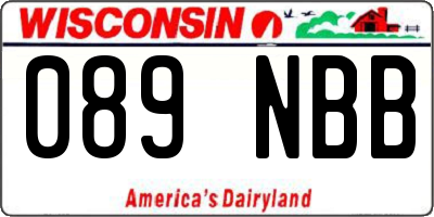 WI license plate 089NBB