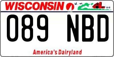 WI license plate 089NBD