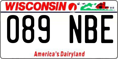 WI license plate 089NBE