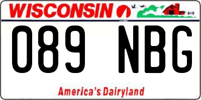 WI license plate 089NBG