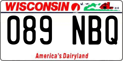 WI license plate 089NBQ