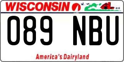 WI license plate 089NBU