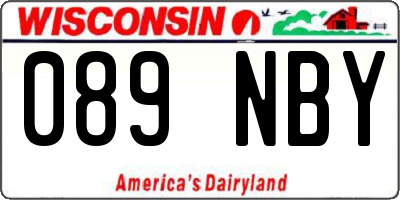 WI license plate 089NBY