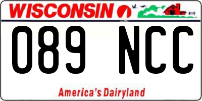 WI license plate 089NCC