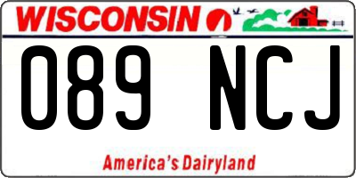 WI license plate 089NCJ