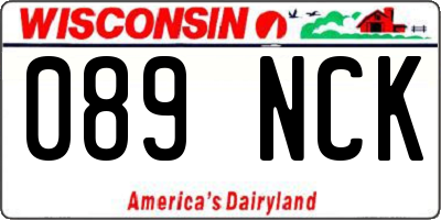 WI license plate 089NCK