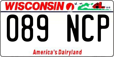 WI license plate 089NCP