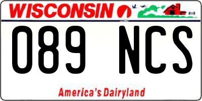 WI license plate 089NCS