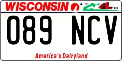 WI license plate 089NCV