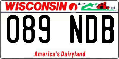 WI license plate 089NDB