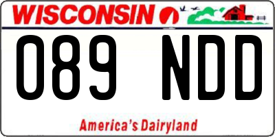 WI license plate 089NDD