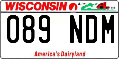 WI license plate 089NDM