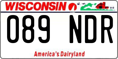 WI license plate 089NDR