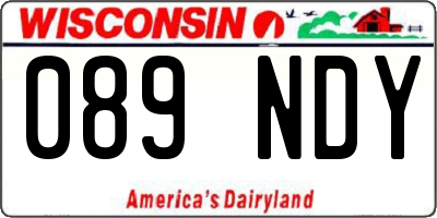 WI license plate 089NDY