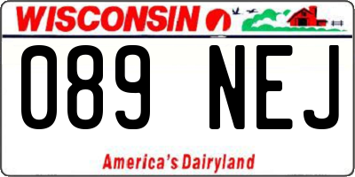 WI license plate 089NEJ