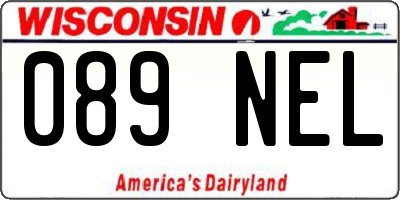 WI license plate 089NEL