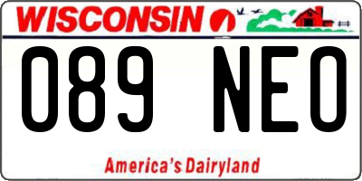 WI license plate 089NEO