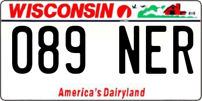 WI license plate 089NER