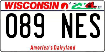 WI license plate 089NES