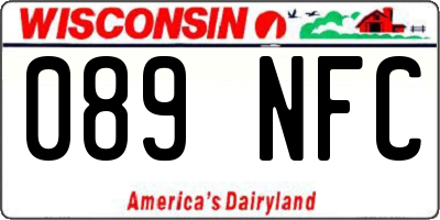 WI license plate 089NFC