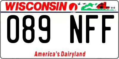 WI license plate 089NFF