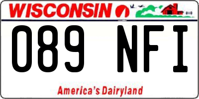 WI license plate 089NFI