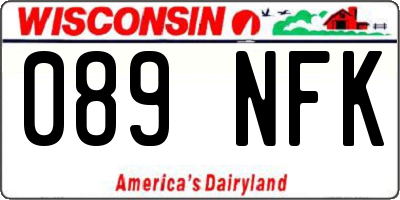 WI license plate 089NFK