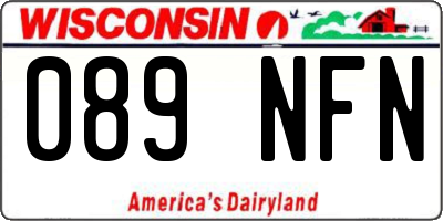 WI license plate 089NFN