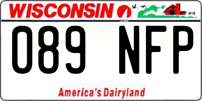 WI license plate 089NFP