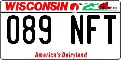 WI license plate 089NFT